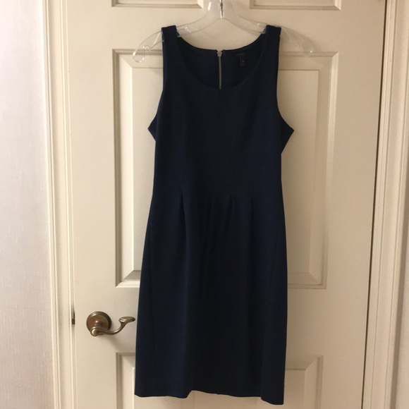J crew size 6p navy fit flare sleeveless scuba dress - Picture 2 of 4